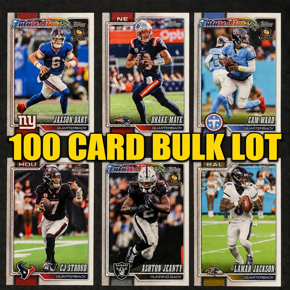 100 Card Lot - 2026 NFL Flagship Football Bulk - Base Commons Veterans Rookies